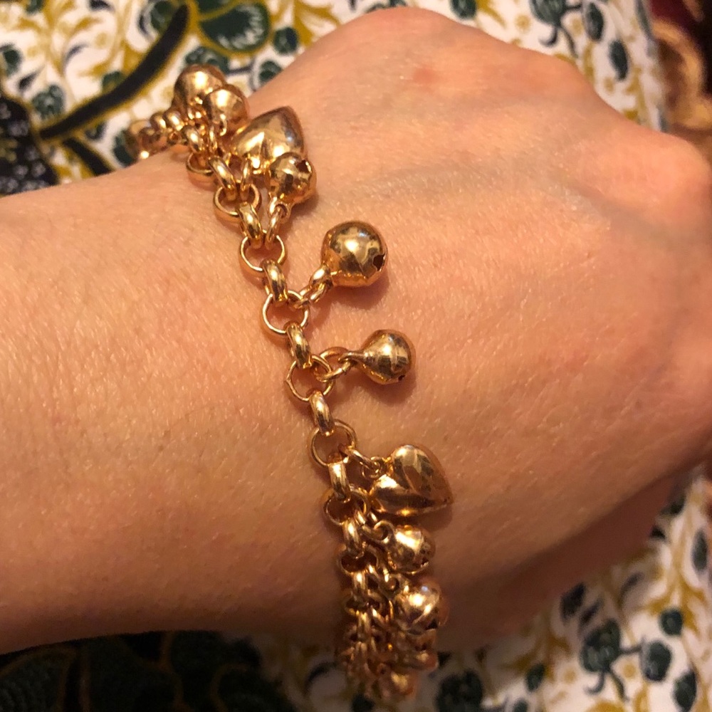 18k gold rhodium plated charms bracelet